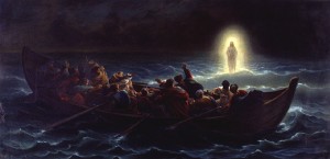jesus on the water
